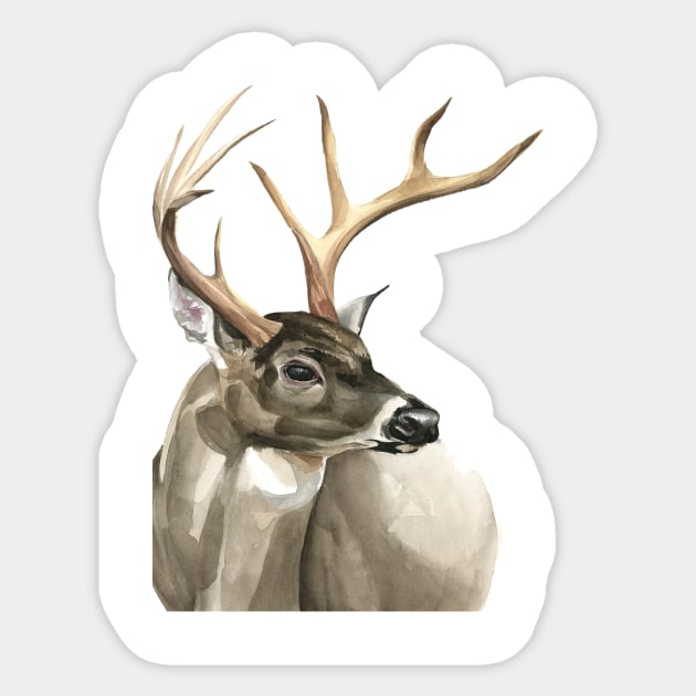 Deer Sticker by Kira Balan